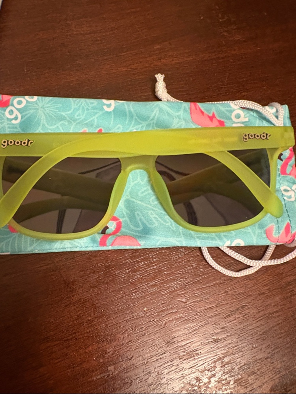 Goodr Sunglasses Naeon Flux Capacitor Neon Green - Picture 4 of 5